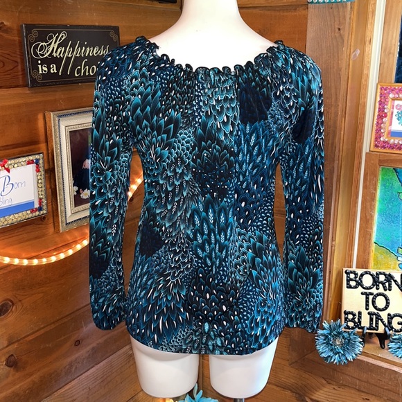 Long sleeve silky top shirt size S - Picture 6 of 7